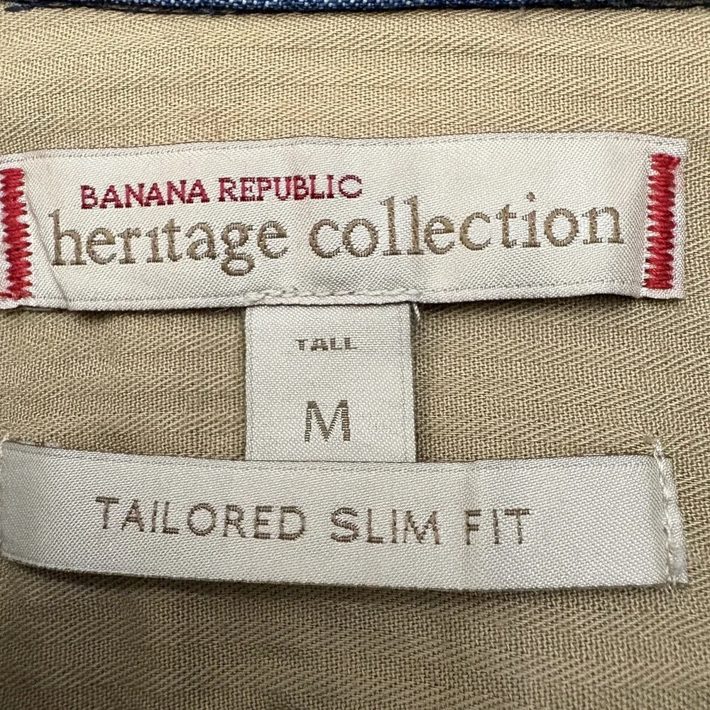 Banana Republic Heritage Denim Shirt Medium Tall Men's Long Sleeve Button Down